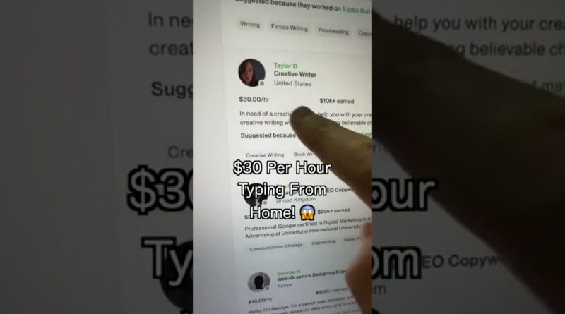 Earn $30 Per Hour: TYPING JOB using your Mobile Phone | No Experience | Legit Online Job #shorts 🤑