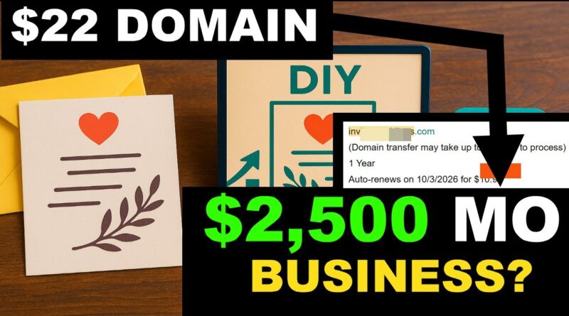 Turning A $22 Domain Name Into A FULL Profitable Business With Ai!