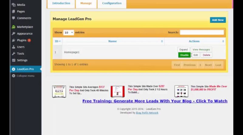 WP Sales Leads  – lead capture plugin for wordpress